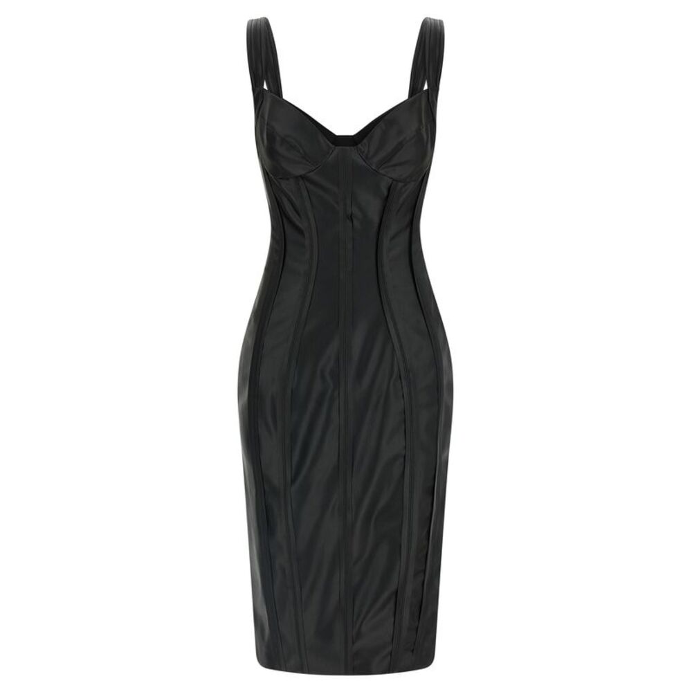 Elisabetta Franchi Black Viscose Midi Women's Dress